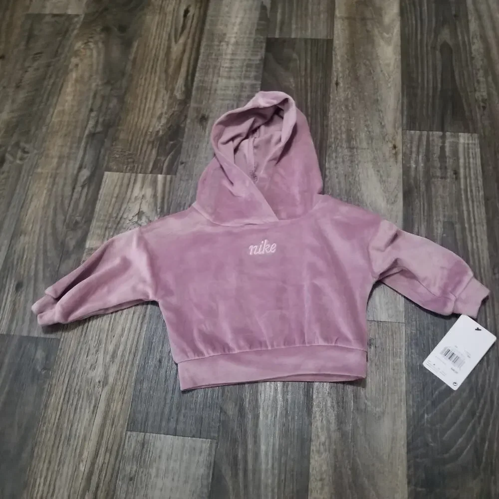 Nike hoodie‎ size 12 months New With Tags Plus Dust Light Purple Velor Soft